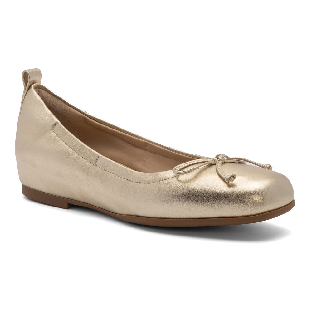 Cadence Bow - Light Gold Leather