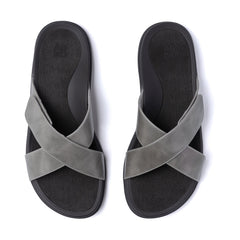 Laguna Slide - Silver Leather
