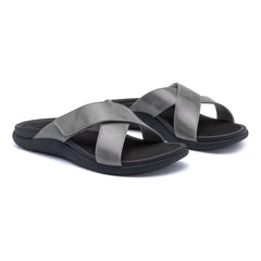 Laguna Slide - Silver Leather