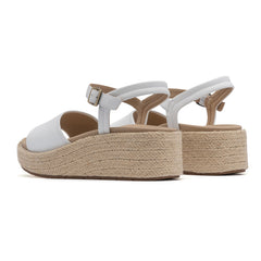 Solstice Buckle Sandal Metatarsal - White Leather