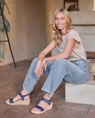 Riviera Strap Sandal Metatarsal - Navy