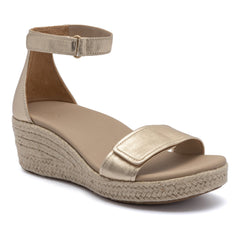 Riviera Ankle Sandal - Light Gold Leather