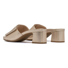 Avenue Slide - Light Gold Leather