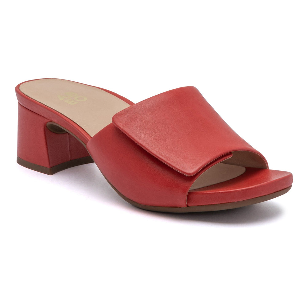 Avenue Slide Metatarsal - Red Leather