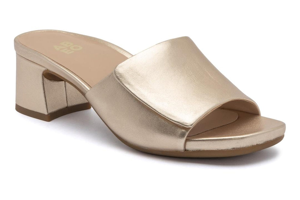 Avenue Slide Light Gold Leather | Women ABEO Footwear Dress