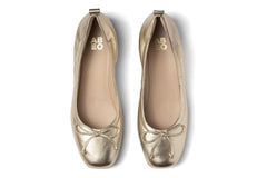 Cadence Bow Light Gold Leather | Women ABEO Footwear Dress