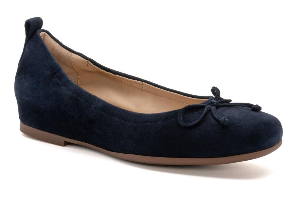 Cadence Bow Navy Suede | Women ABEO Footwear Dress