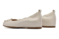 Cadence Bow Off White Leather | Women ABEO Footwear Dress