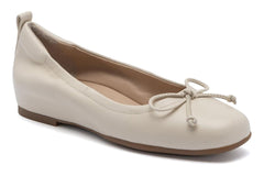 Cadence Bow Off White Leather | Women ABEO Footwear Dress