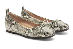 Cadence Bow Snake Print Leather | Women ABEO Footwear Dress