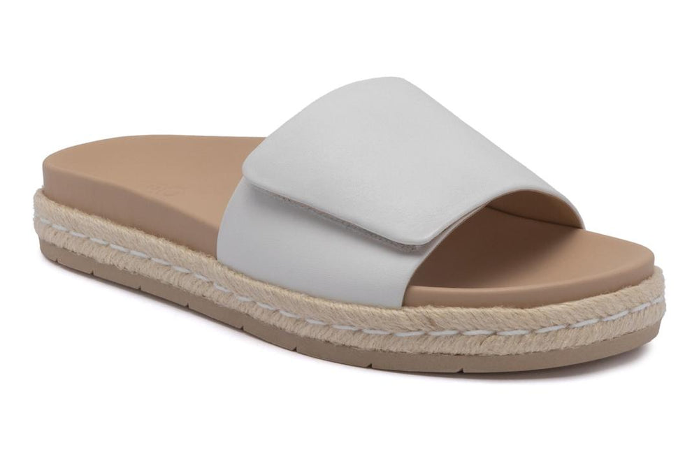 Isle Slide White Leather | Women ABEO Footwear Sandals