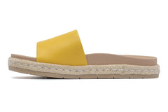 Isle Slide Yellow Leather | Women ABEO Footwear Sandals