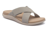 Laguna Slide Beige Leather | Women ABEO Footwear Sandals