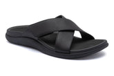 Laguna Slide Black Leather | Women ABEO Footwear Sandals