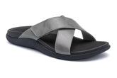Laguna Slide Silver Leather | Women ABEO Footwear Sandals