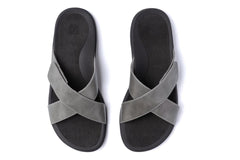 Laguna Slide Silver Leather | Women ABEO Footwear Sandals