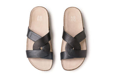 Lanai Slide Black Nubuck | Women ABEO Footwear Sandals