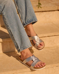 Lanai Slide Silver | Women ABEO Footwear Sandals
