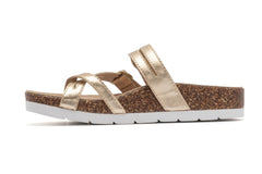 Lanai Thong Sandal Light Gold | Women ABEO Footwear Sandals