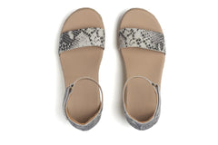 Riviera Ankle Sandal Snake Print Leather | Women ABEO Footwear Sandals