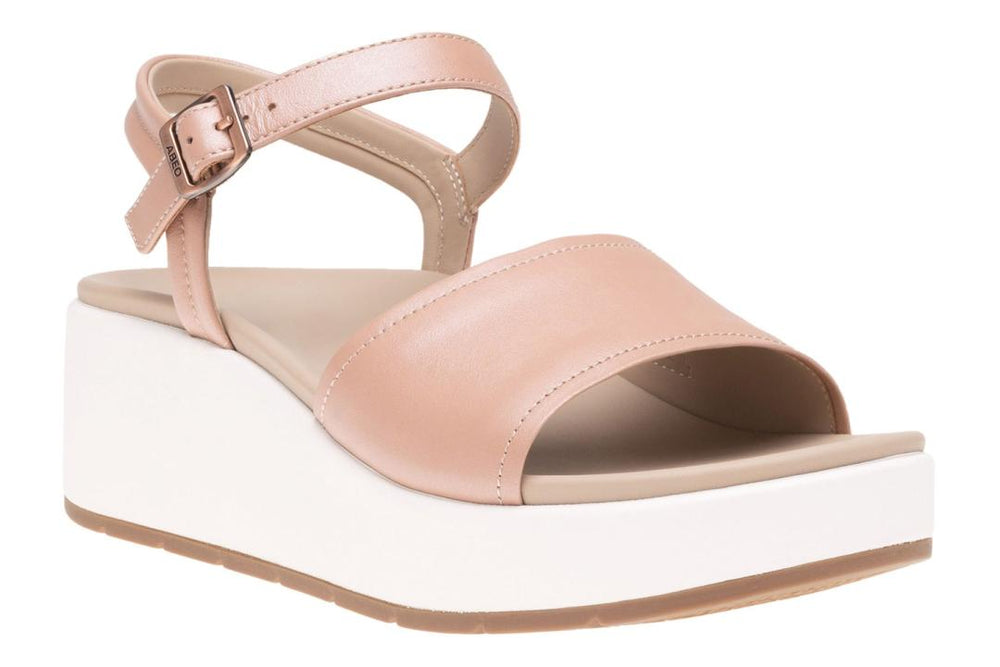 Solstice Buckle Sandal Rose Gold Leather | Women ABEO Footwear Sandals