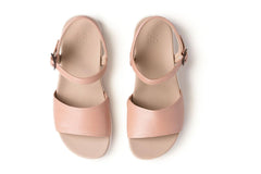 Solstice Buckle Sandal Rose Gold Leather | Women ABEO Footwear Sandals