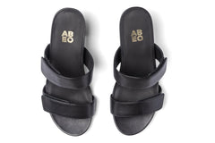 Tempo Slide Black Leather | Women ABEO Footwear Dress