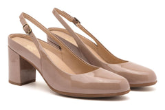 Tempo Slingback Tan Pat | Women ABEO Footwear Dress
