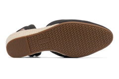 Veranda Espadrille Lace Black Canvas | Women ABEO Footwear Dress