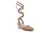 Veranda Espadrille Lace Cuban Sand Suede | Women ABEO Footwear Dress