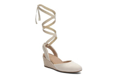 Veranda Espadrille Lace Natural Canvas | Women ABEO Footwear Dress