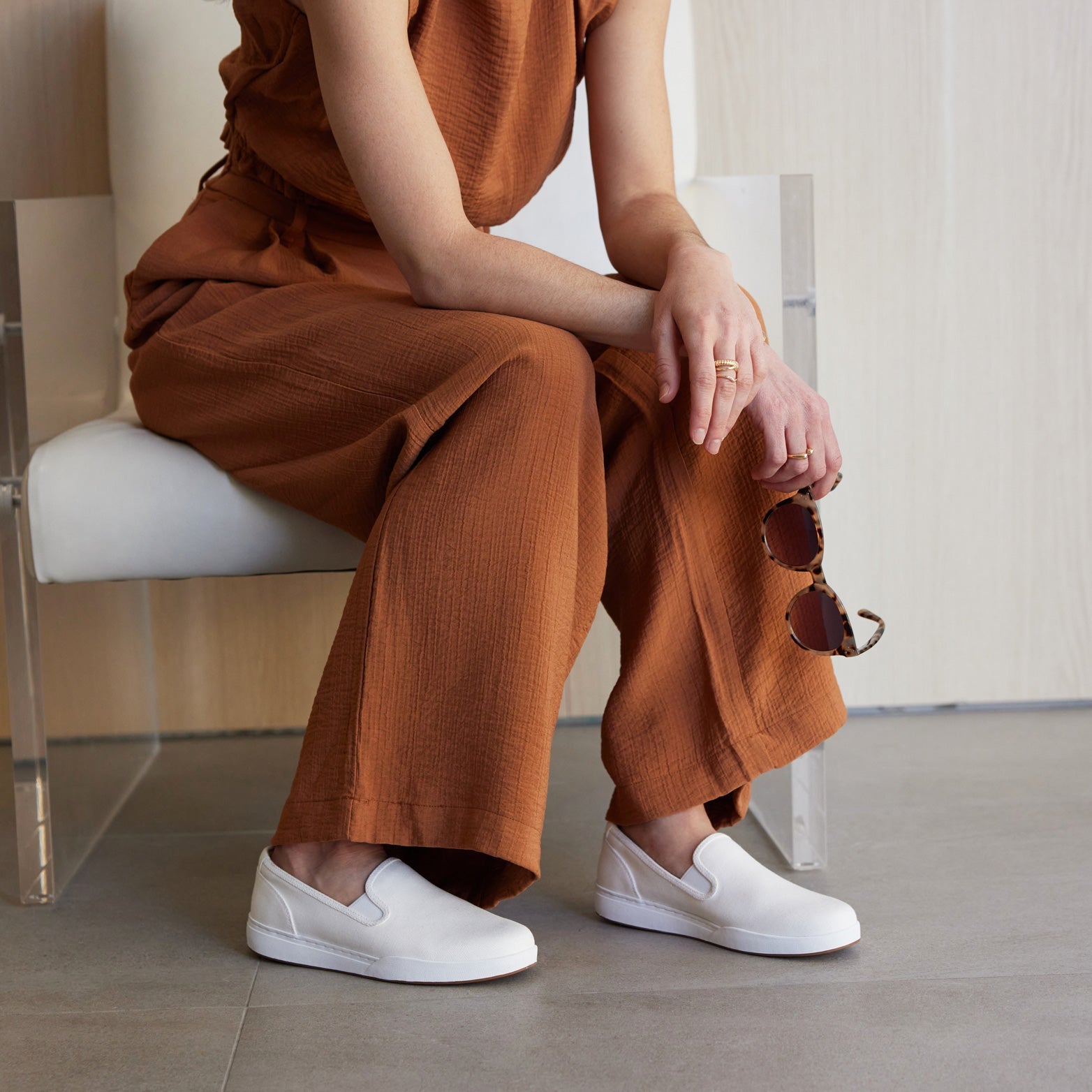 Encore Slip On - White Canvas