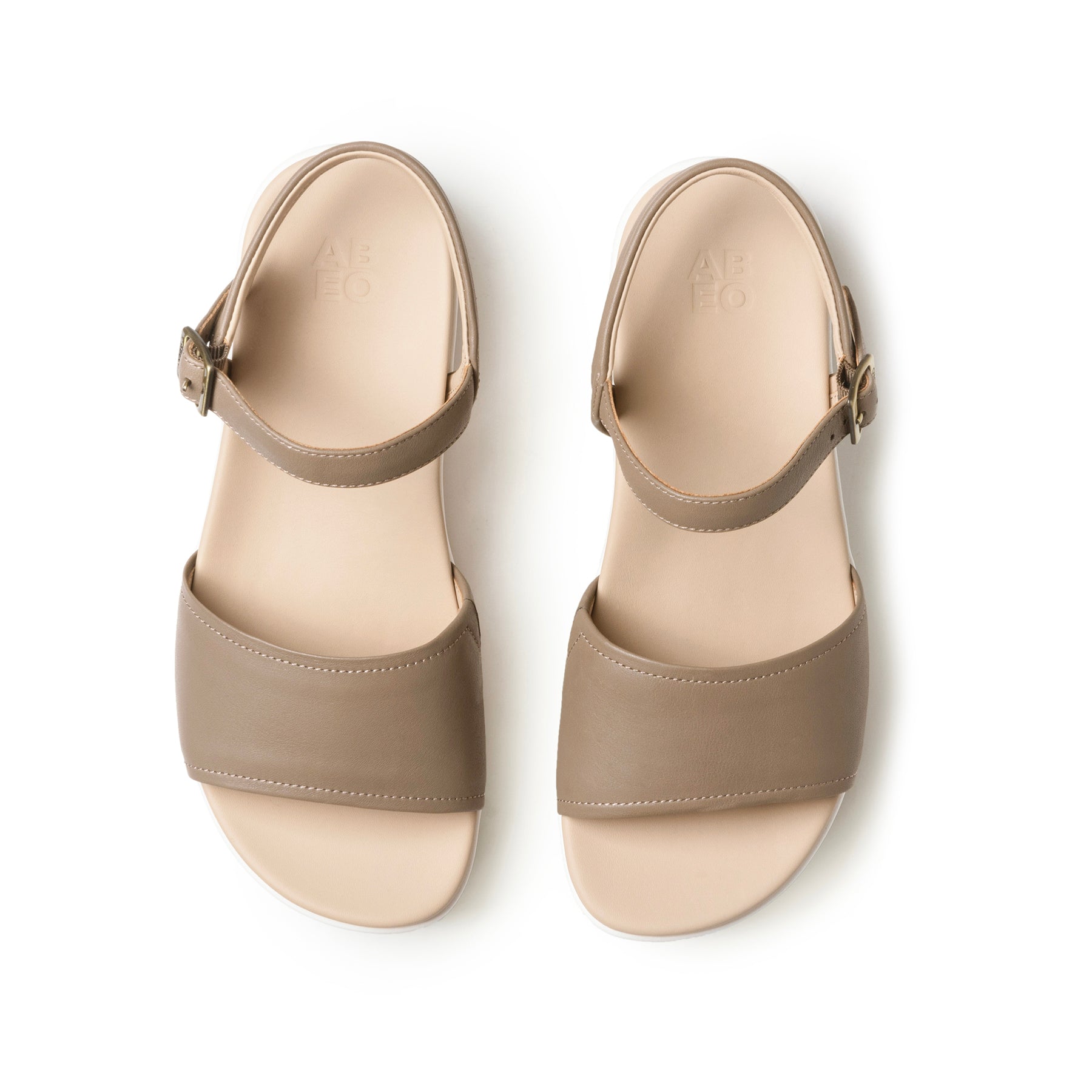 Solstice Buckle Sandal - Fossil Leather