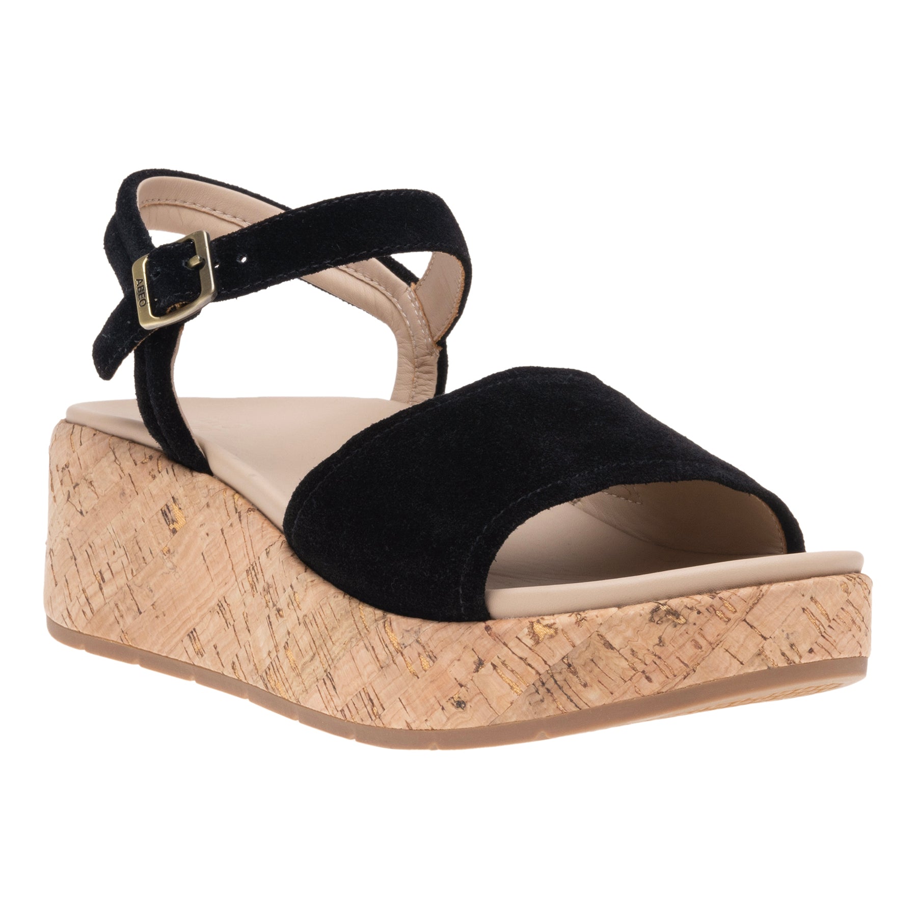 Solstice Buckle Sandal Metatarsal - Black Suede