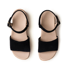 Solstice Buckle Sandal Metatarsal - Black Suede