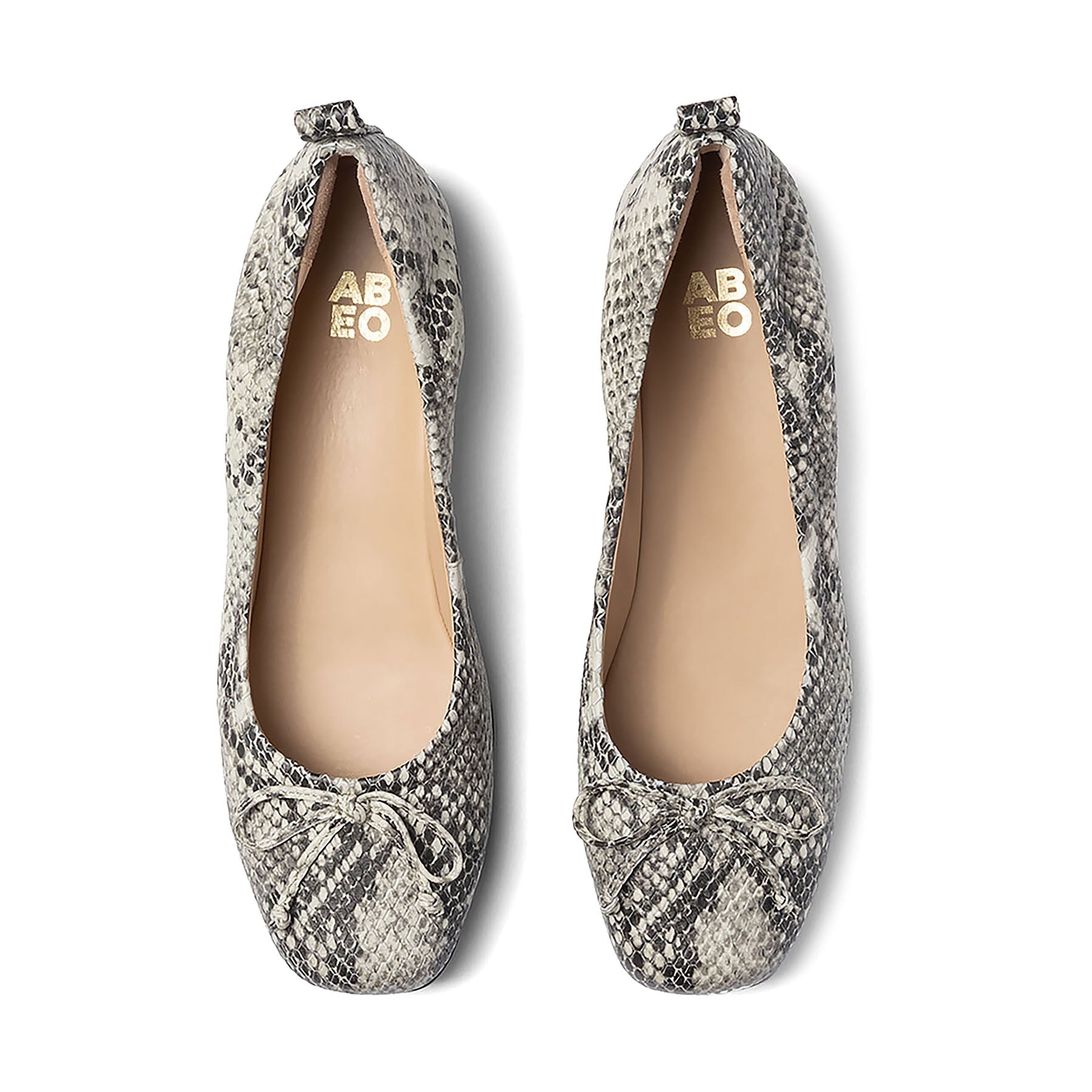 Cadence Bow - Snake Print Leather