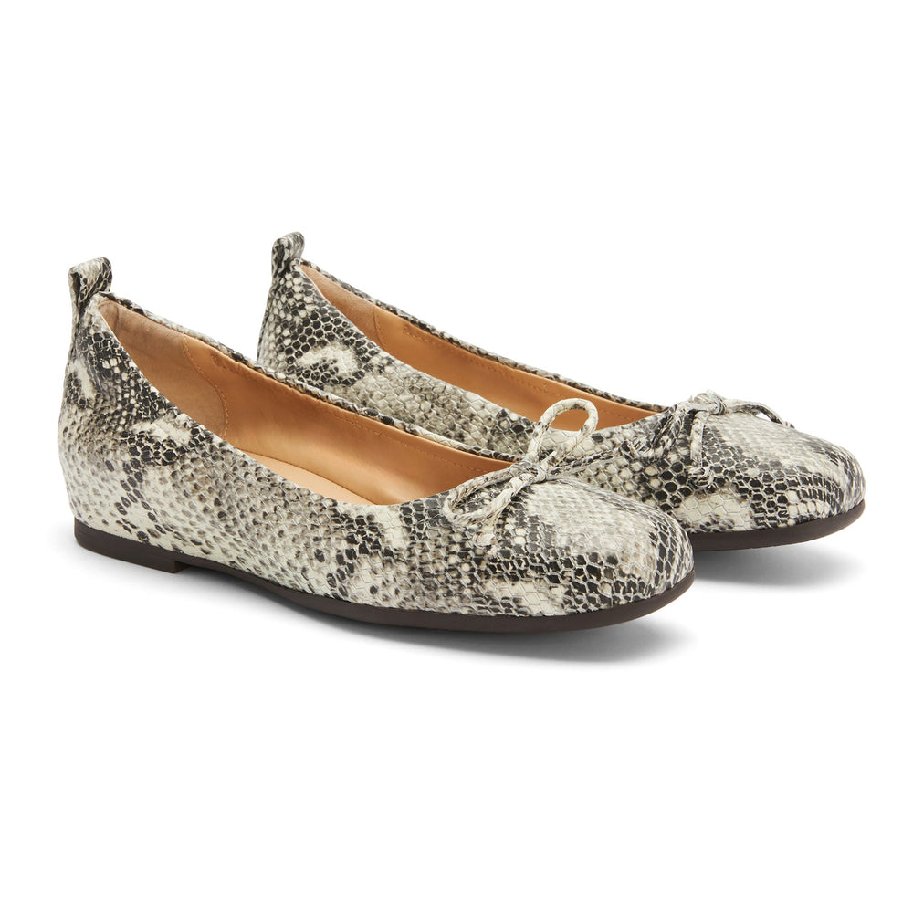 Cadence Bow - Snake Print Leather