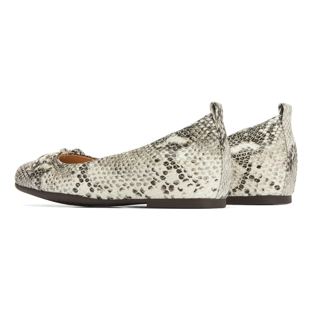 Cadence Bow Metatarsal - Snake Print Leather