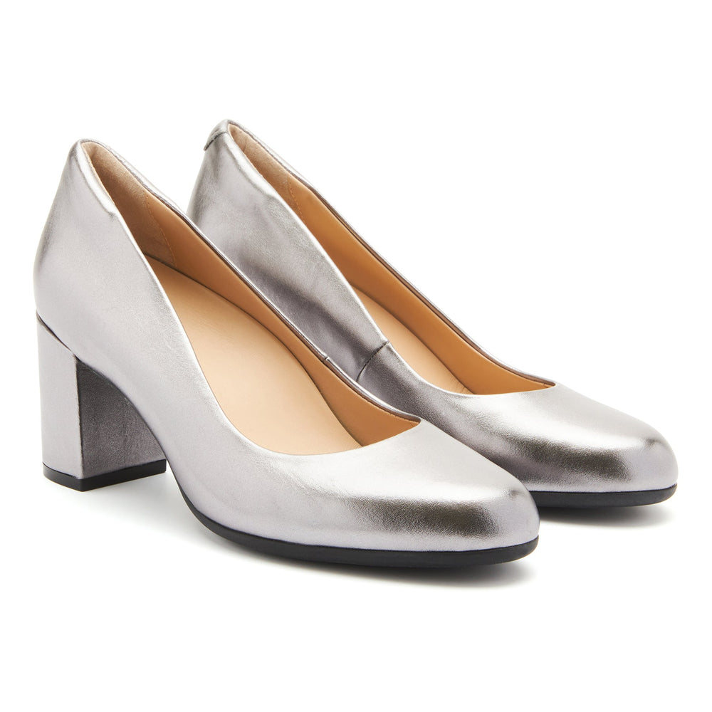 Tempo Pump - Silver Metallic Leather