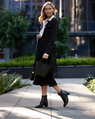 Plaza Back Zip - Black Suede