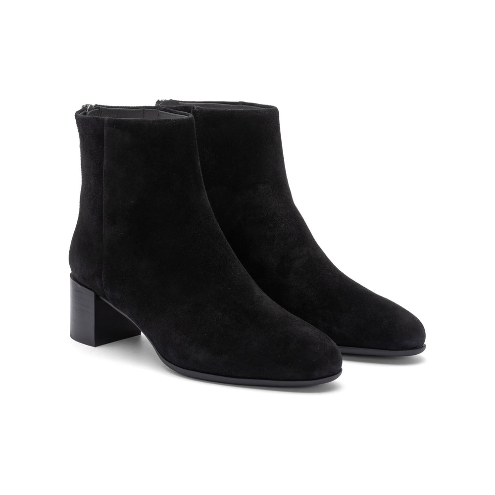 Plaza Back Zip - Black Suede