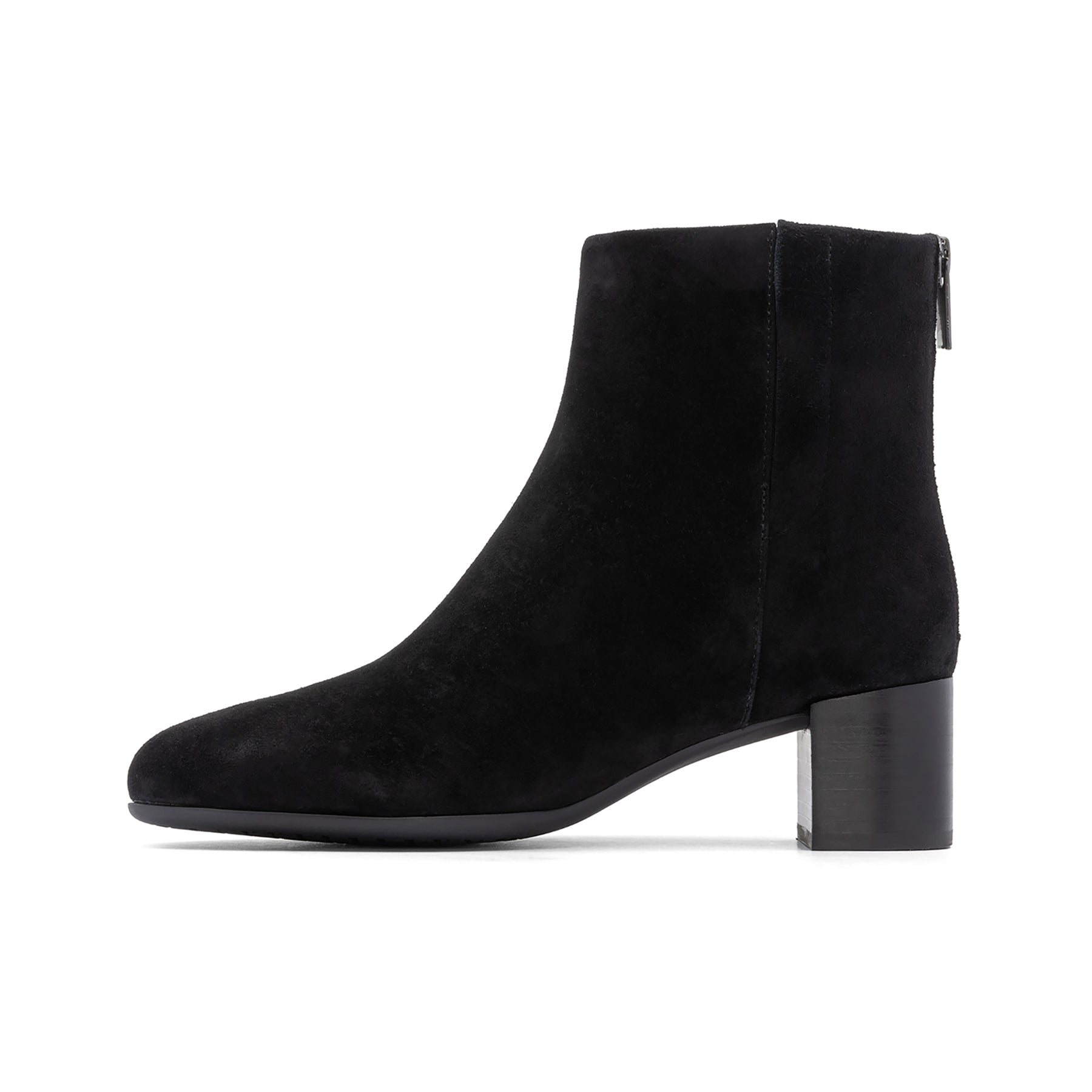 Plaza Back Zip - Black Suede