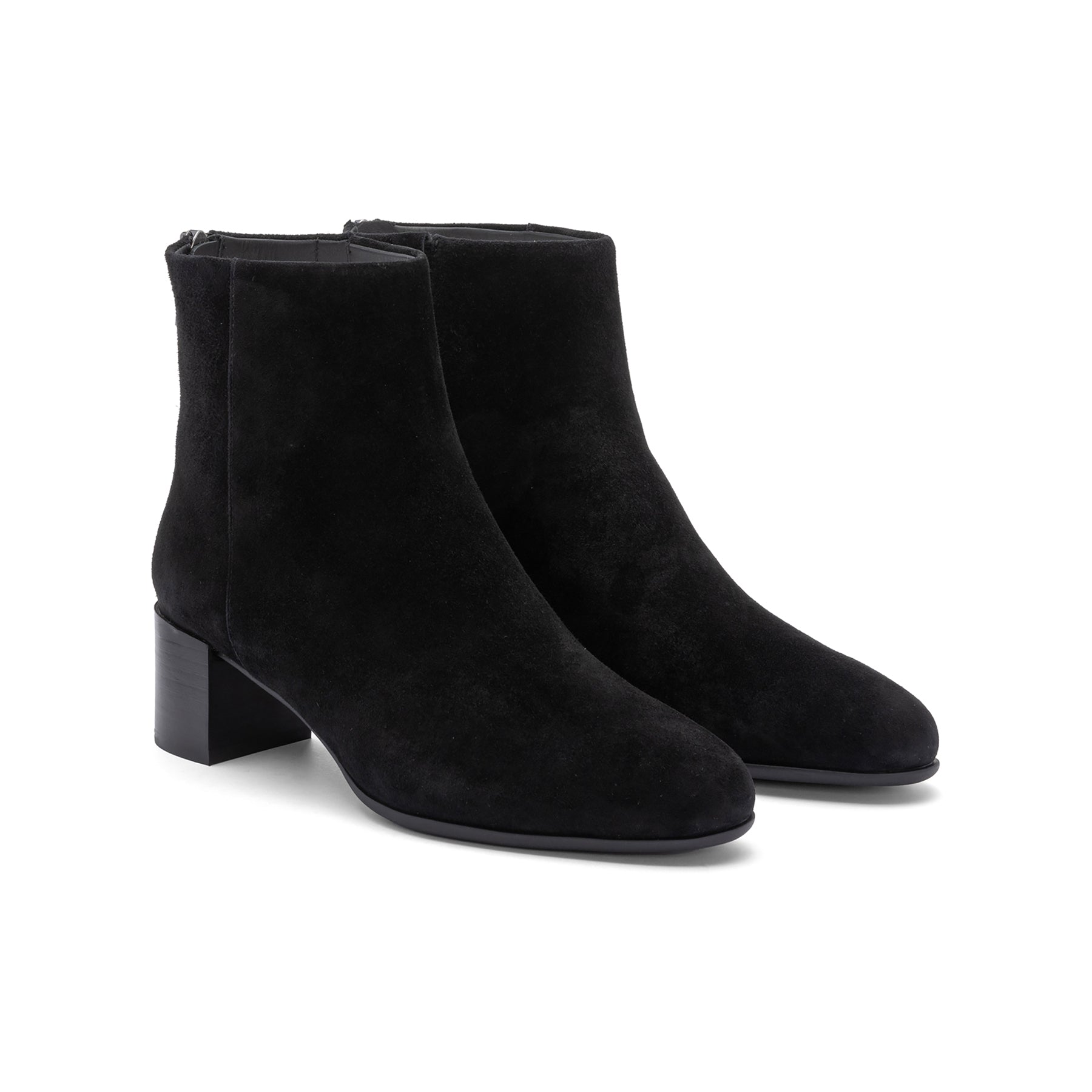 Plaza Back Zip Metatarsal - Black Suede