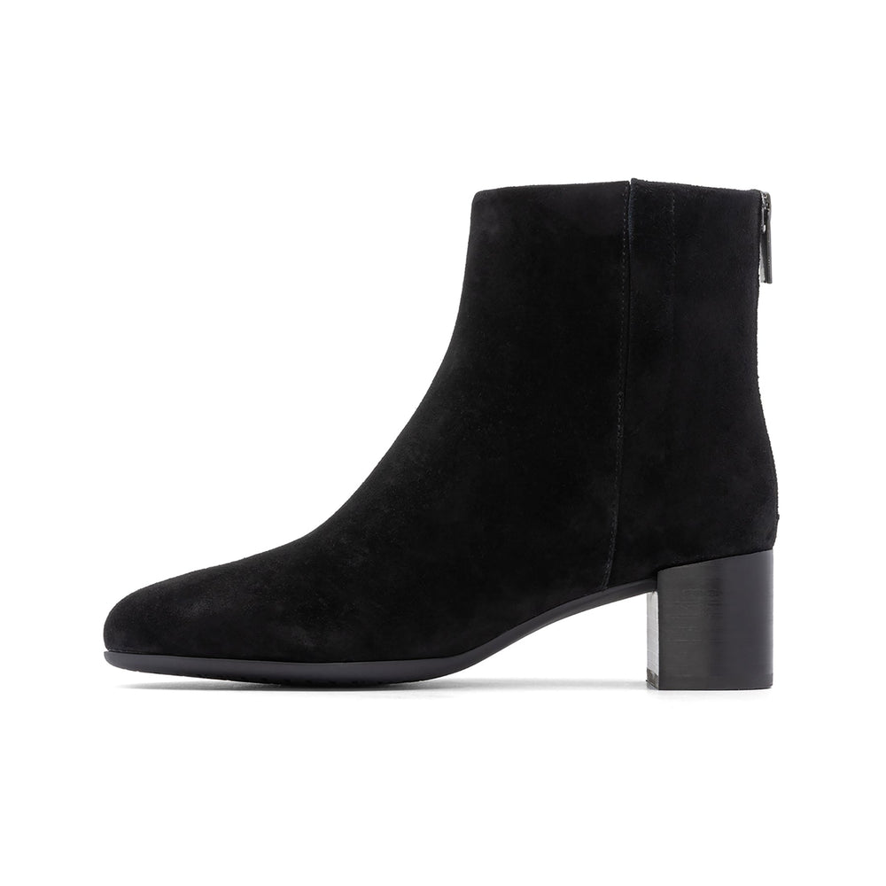 Plaza Back Zip Metatarsal - Black Suede