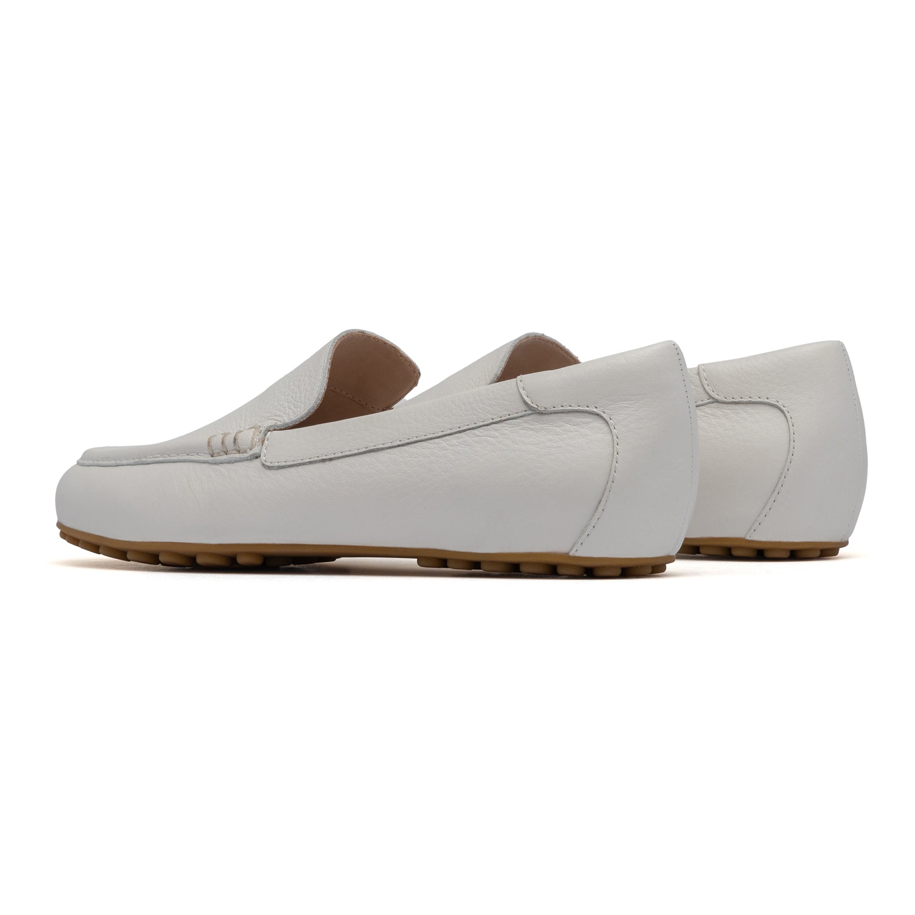 Harbor - White Pebble Leather