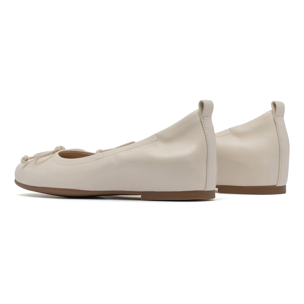 Cadence Bow - Off White Leather