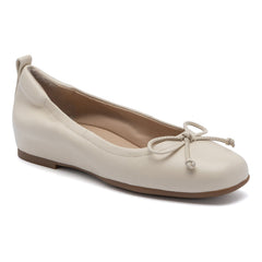 Cadence Bow Metatarsal - Off White Leather