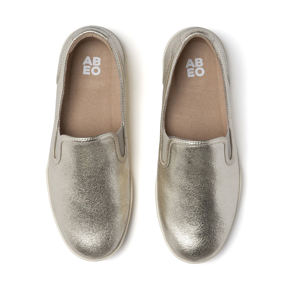 Encore Slip On - Gold Leather