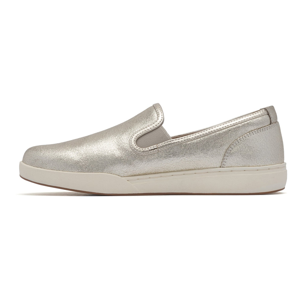 Encore Slip On - Gold Leather