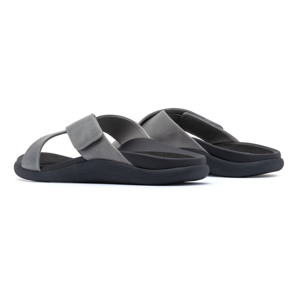 Laguna Slide - Silver Leather